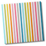 Modern Rainbow Trendy Colourful Stripes Tile<br><div class="desc">Cute Stylish Pastel Rainbow Stripes Pattern ceramic tile. Super sweet little stripe print featuring the cooler side of the rainbow. Whether you want to use this tile as a little coaster or trivet for a drink or plate... or you want to go big with a kitchen backsplash, or bathroom tile,...</div>