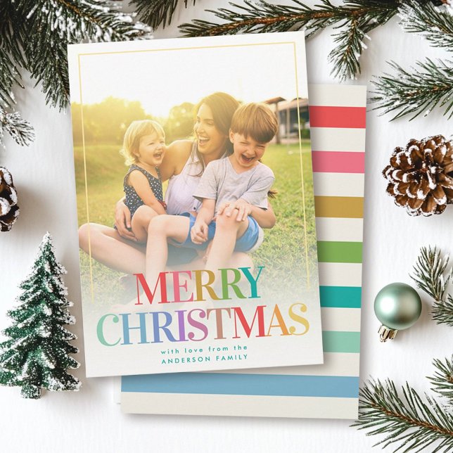 Modern Rainbow Typography Simple Photo Holiday (Creator Uploaded)