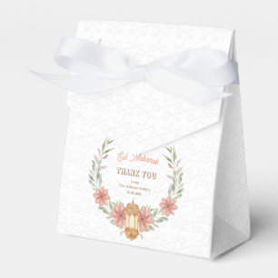 Modern Ramadan   Eid Mubarak Floral Wreath Lamp  Favor Box