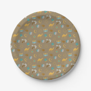 Modern Ramadan Eid Mubarak Happy Eid Paper Plate