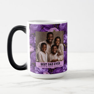Modern Ranunculus Bouquet First Time Dad Day  Magic Mug