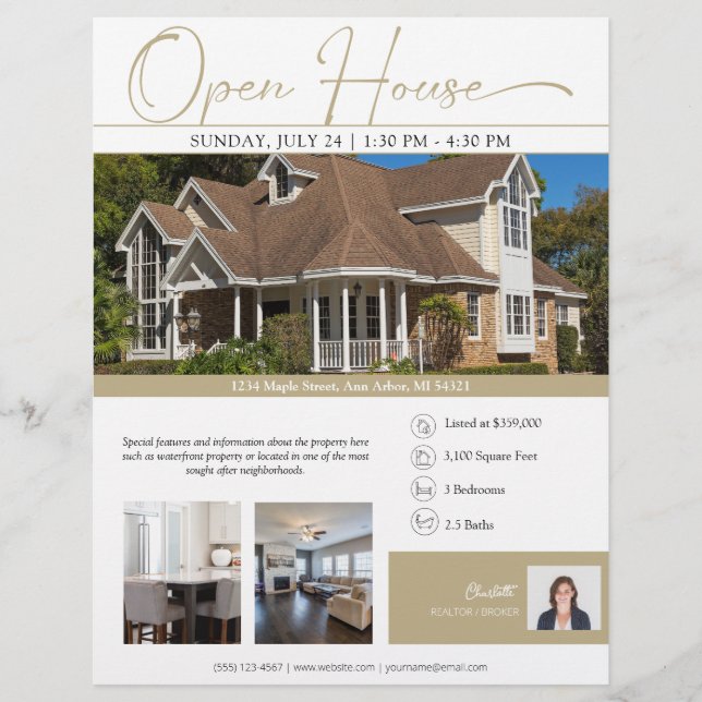 Modern Real Esate Open House Flyer (Front)