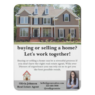 Modern Real Estate Agent Custom Door Sign