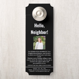 Modern Real Estate Agent Introduction  Door Hanger