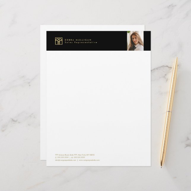 Modern Real Estate Agent Letter Head Stationery (Front/Back In Situ)