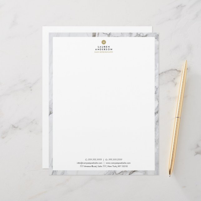 Modern Real Estate Agent Letter Head Stationery (Front/Back In Situ)