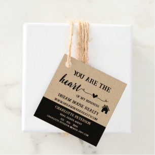 Modern Real Estate Agent Promotional Gift Tags