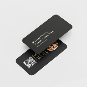 MODERN REAL ESTATE AGENT REALTOR SLOGAN BUSINESS CARD