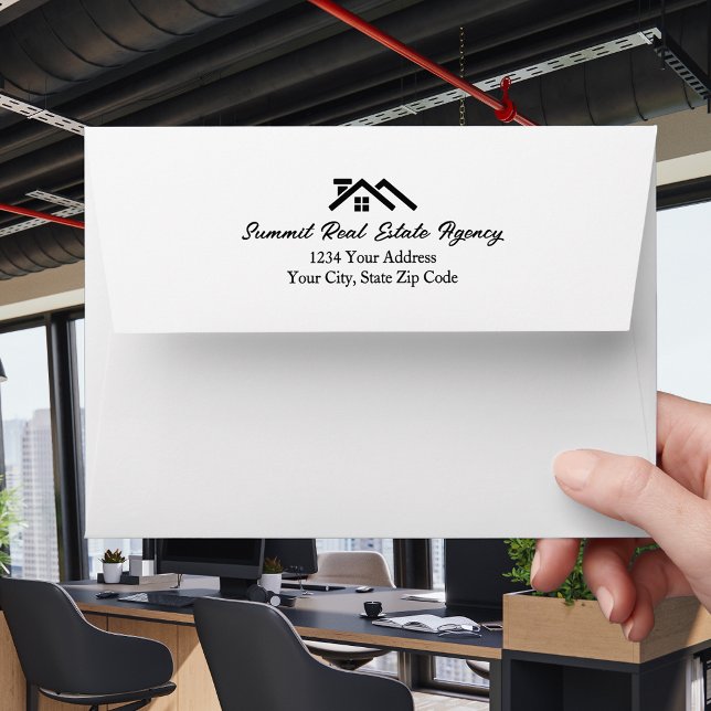 Modern Real Estate Agent Return Address Envelope (Creator Uploaded)