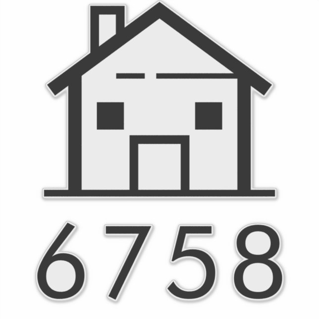 Modern Real Estate Agent Swag House Number Custom (Front)