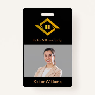 Modern Real Estate Black and gold custom logo  Badge