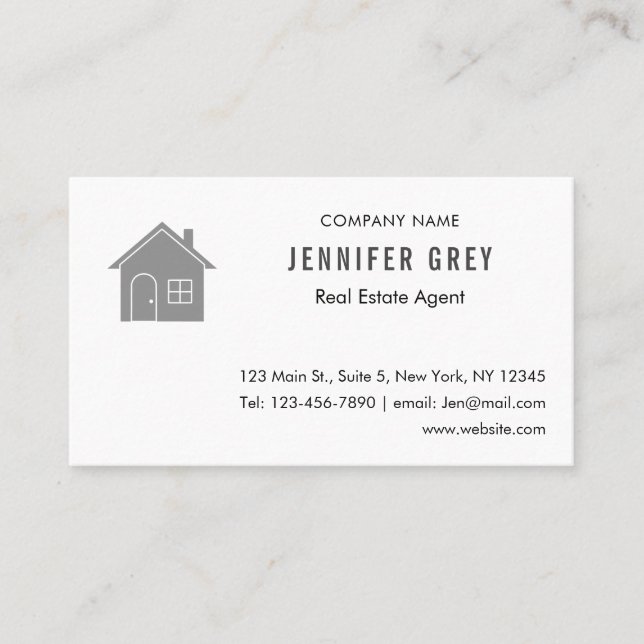Modern Real Estate Business Card with QR Code (Front)