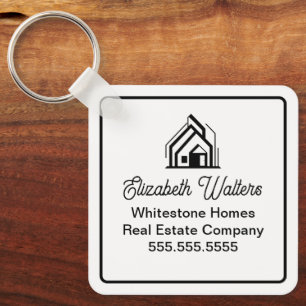 Modern Real Estate Company Customized Realtor Keychain