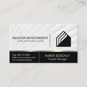 Modern Real Estate Home Icon Business Card