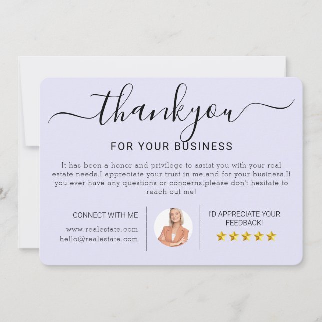 Modern Real Estate Housewarming Thank You Cards (Front)