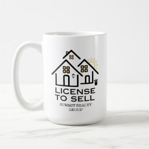 Modern Real Estate License To Sell Coffee Mug