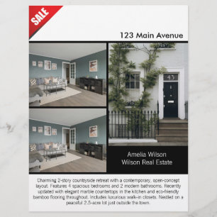 Modern Real Estate Listing 2-Sided Photo Flyer