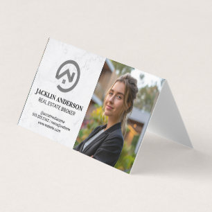 Modern Real Estate Logo   Business Woman Card