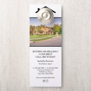 Modern Real Estate Marketing QR Code Door Hanger