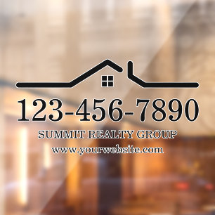 Modern Real Estate Marketing QR Code Window Cling