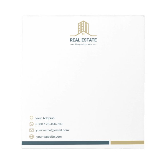 Modern Real Estate Notepad (Front)