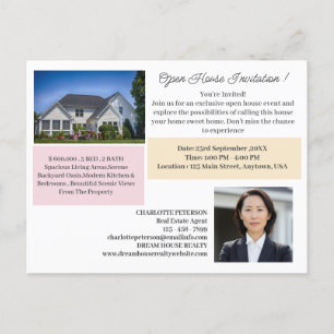 Modern Real Estate Open House Promotional Postcard