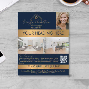modern real estate professional realtor QR code Flyer