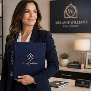 Modern Real Estate Promotional Realtor Logo Binder