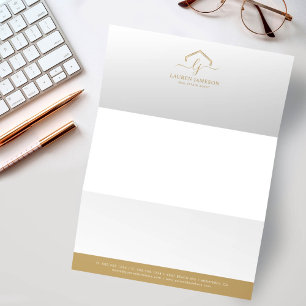 Modern Real Estate Promotional Realtor Logo Letterhead