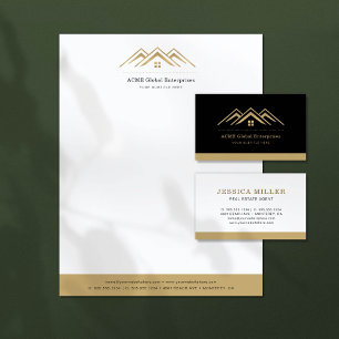 Modern Real Estate Promotional Realtor Logo Letterhead
