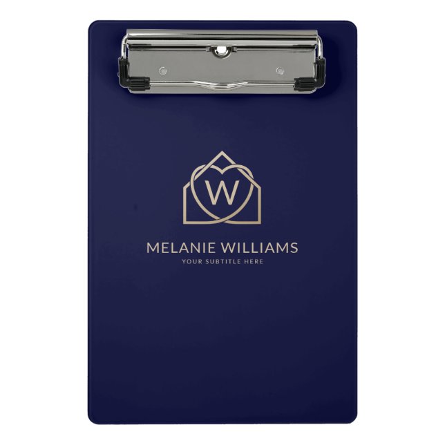 Modern Real Estate Promotional Realtor Logo Mini Clipboard (Front)