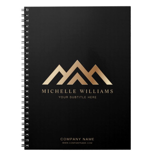 Modern Real Estate Promotional Realtor Logo Notebo Notebook (Front)