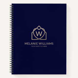 Modern Real Estate Promotional Realtor Logo Notebook