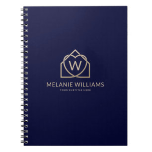 Modern Real Estate Promotional Realtor Logo Notebook