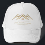 Modern Real Estate Promotional Realtor Logo Trucker Hat<br><div class="desc">Elevate Your Real Estate Brand with Premium Promotional Items! Ensure your clients never forget your name with personalized Trucker Hat. Perfect for jotting down property details and contact information, these note pads keep you top of mind. Make a statement of professionalism with custom-branded items. Impress clients with a polished presentation...</div>