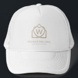 Modern Real Estate Promotional Realtor Logo Trucker Hat<br><div class="desc">Elevate Your Real Estate Brand with Premium Promotional Items! Ensure your clients never forget your name with personalized Trucker Hat with logo and name. Perfect for jotting down property details and contact information, these note pads keep you top of mind. Make a statement of professionalism with custom-branded items. Impress clients...</div>