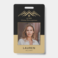 Modern Real Estate Promotional Realtor Name Tag