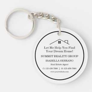 Modern Real Estate QR Code Marketing Keychain