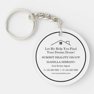 Modern Real Estate QR Code Marketing Keychain
