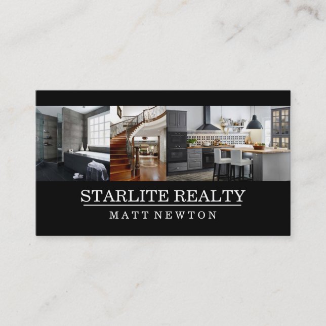Modern Real Estate Real Estate Agent Business Card (Front)