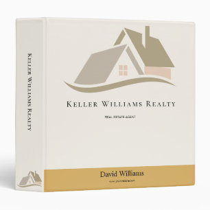 Modern Real Estate white and gold custom logo  Binder