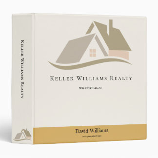 Modern Real Estate white and gold custom logo  Binder