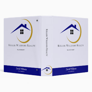 Modern Real Estate white and gold custom logo Binder