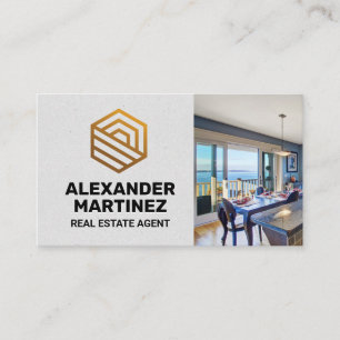 Modern Realtor Design   View of Balcony  Business Card