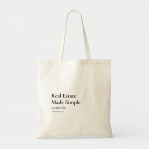 MODERN REALTOR LIFE REAL ESTATE AGENT SLOGAN TOTE BAG