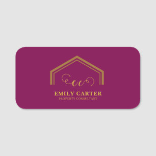 Modern Realtor Logo Badge Real Estate nametags