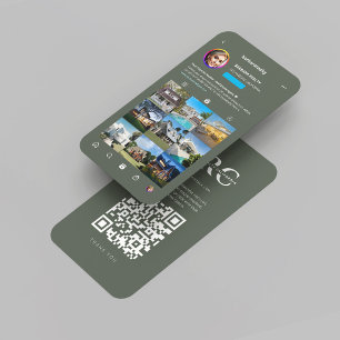 Modern Realtor Monogram Instagram Real Estate Sage Business Card