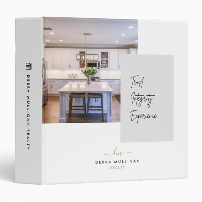 Modern Realtor Ring Binder - Closing Binder (Front/Spine)