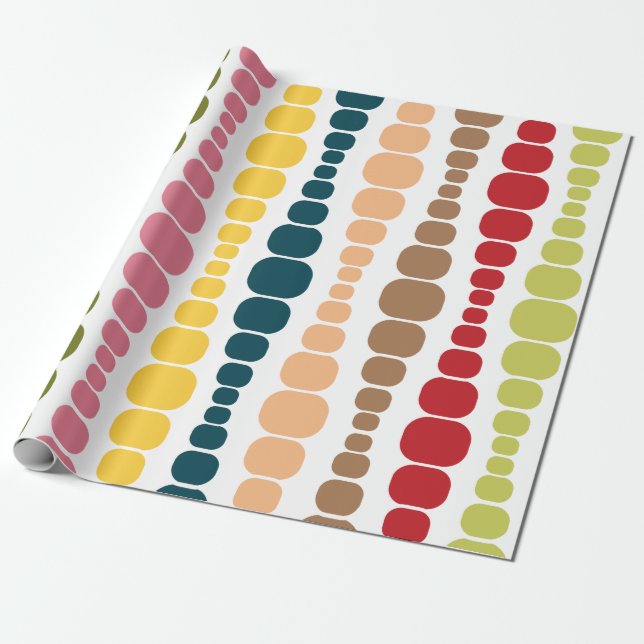 Modern Rectangles  Wrapping Paper (Unrolled)