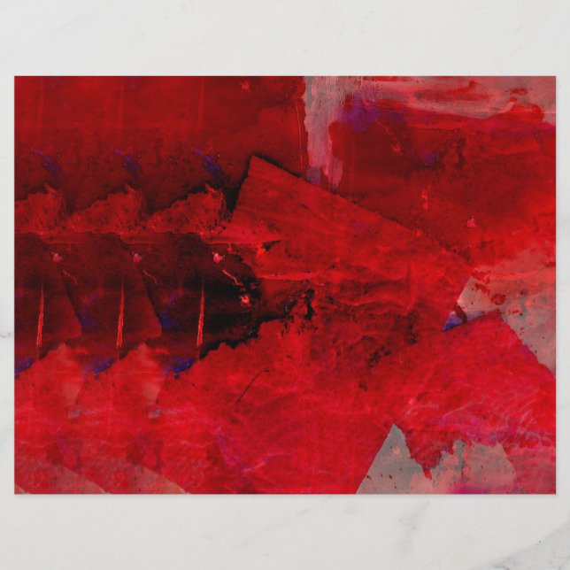 Modern Red Abstract Painting Art Flyer (Front)